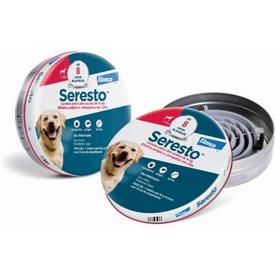 Coleira Antipulgas e Carrapatos Elanco Seresto para Cães acima de 8 Kg