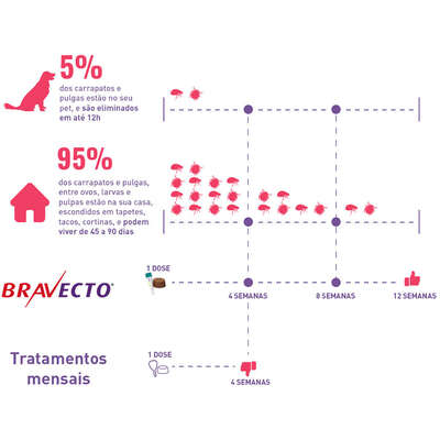 Antipulgas e Carrapatos MSD Bravecto Transdermal para Cães de 10 a 20 Kg