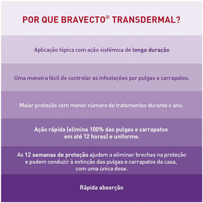Antipulgas e Carrapatos MSD Bravecto Transdermal para Cães de 10 a 20 Kg