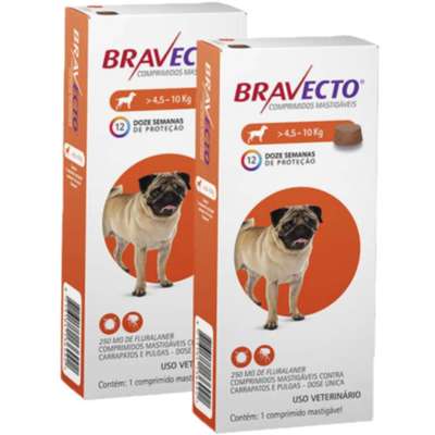 Antipulgas e Carrapatos MSD Bravecto para Cães de 4,5 a 10 Kg