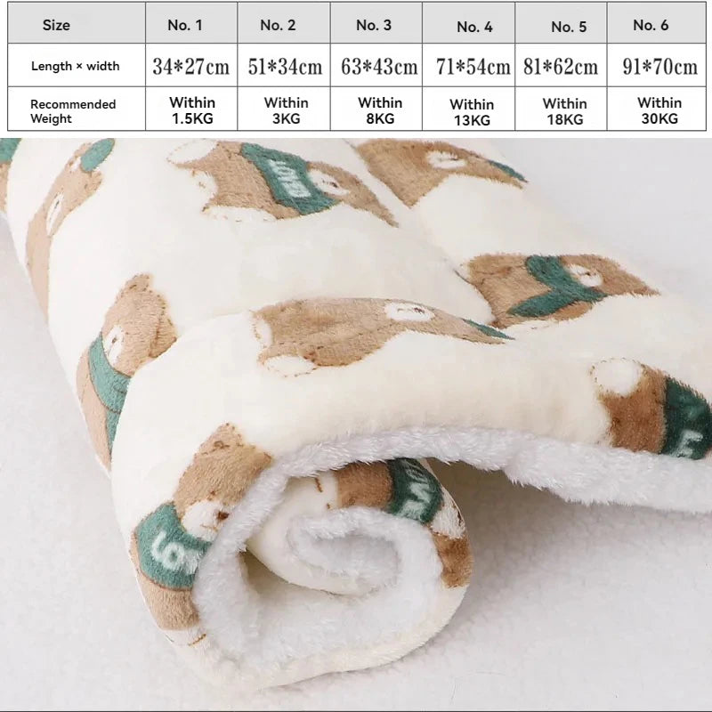 Tapete Pet em Flanela Macia – Cama/Manta Quente para Cães e Gatos