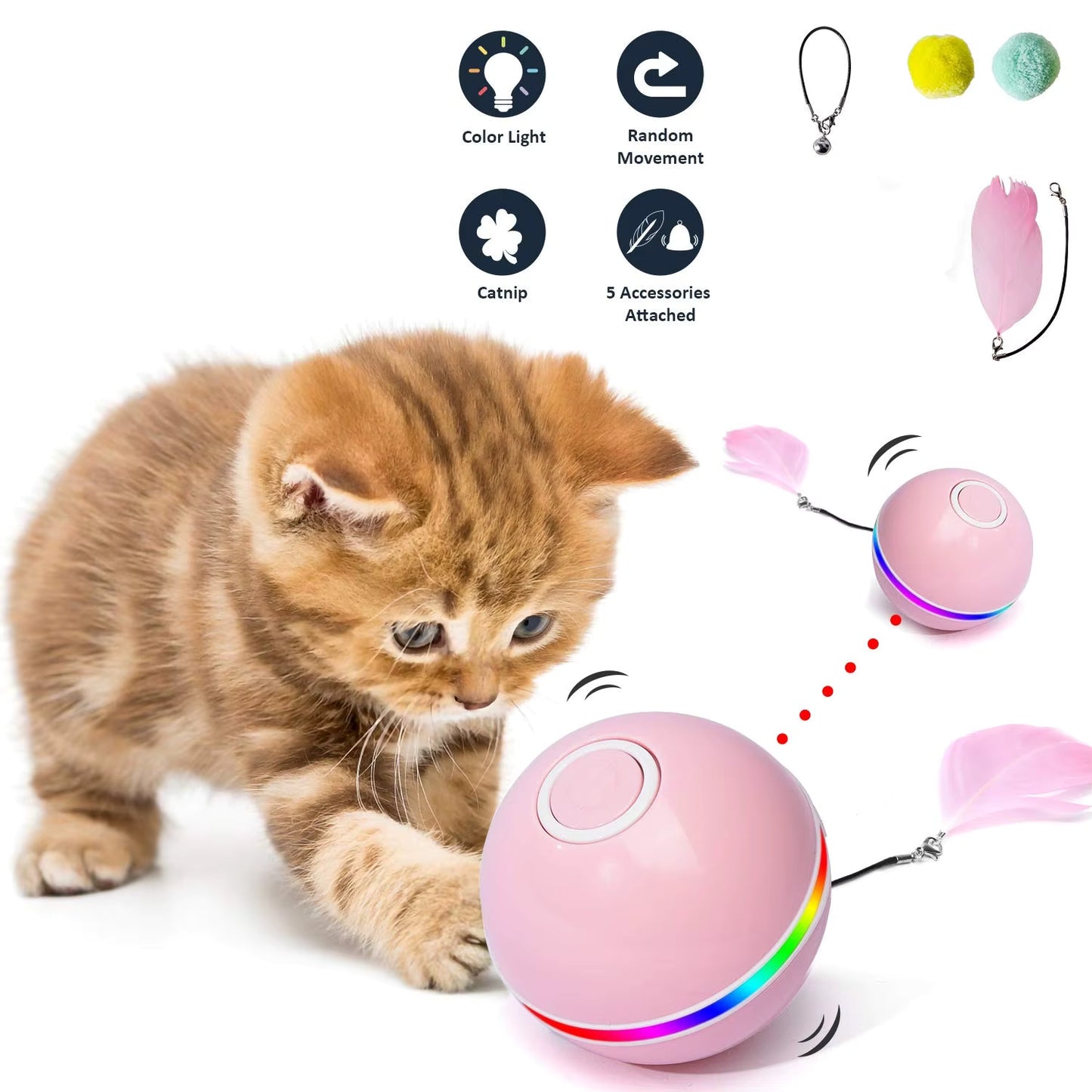 Bola interativa Gato inteligente automático brinquedos