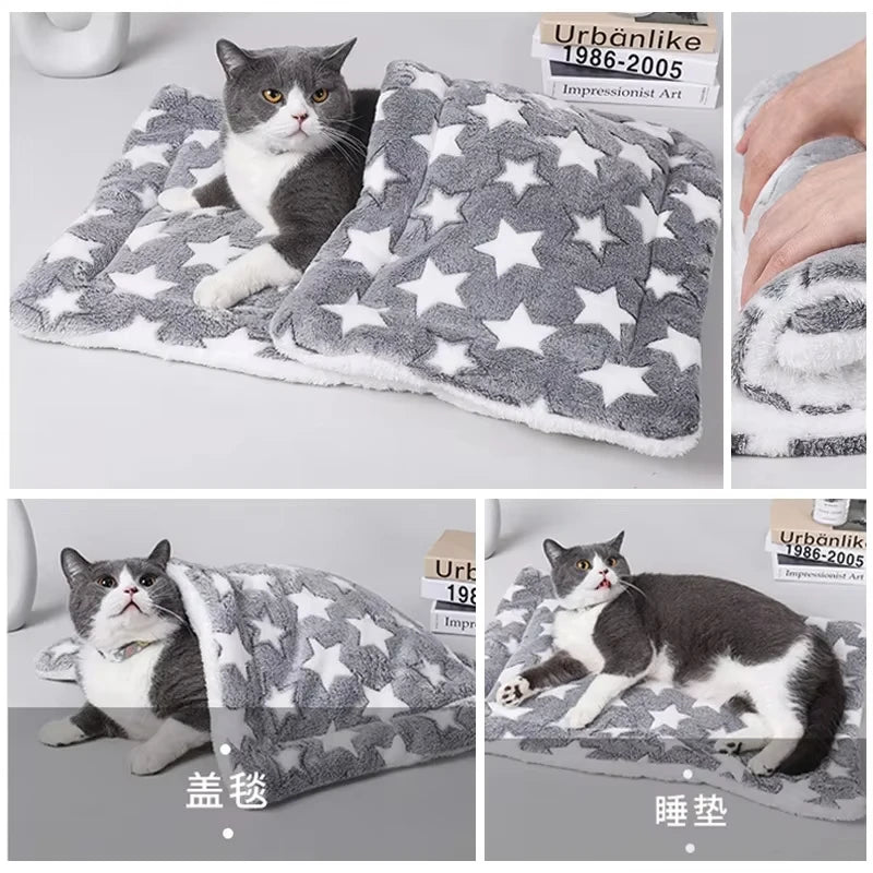Tapete de Flanela para Pets – Cama aconchegante para cães e gatos
