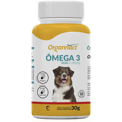 Suplemento Vitamínico Organnact Omega 3 Dog 1000