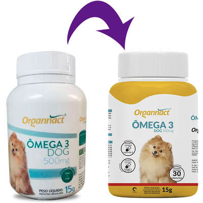 Suplemento Vitamínico Organnact Omega 3 Dog 500