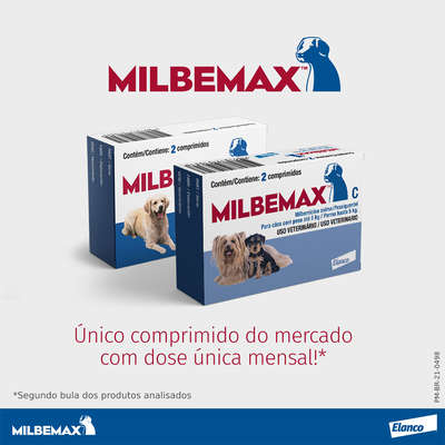 Vermífugo Elanco Milbemax C para Cães até 5 Kg